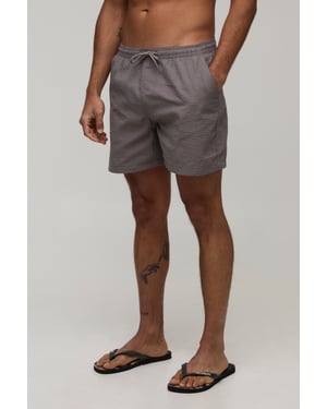 Seersucker Mid Length Swim Short