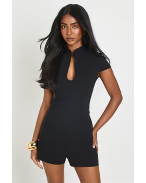 Keyhole Detail High Neck Playsuit