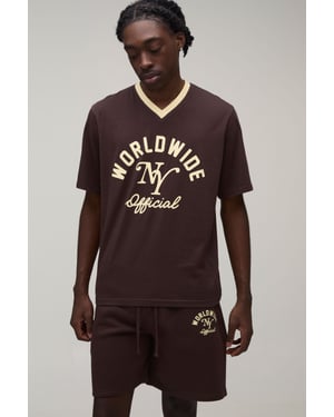 Regular Fit Worldwide Printed T-Shirt & Short Set