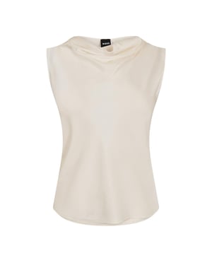 Boss Dames/Dames Shell Koehals Mouwloze Blouse (Wit)