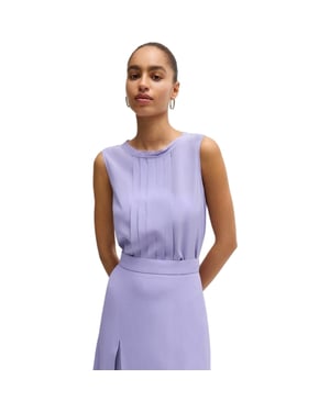 Boss Dames/Dames Jewel Gekraagde Regelmatige Mouwloze Blouse (Amethist Paars)
