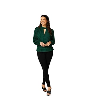 Biba Dames/Dames Blouse met Textuur (Groen, Zwart)