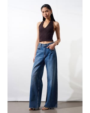 Dames Kant Halters Crop Blouse