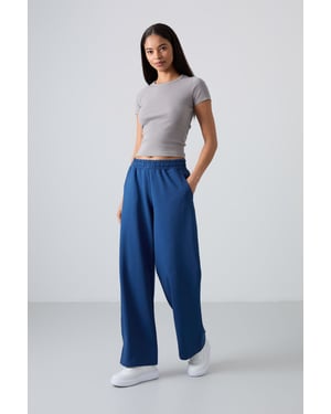 Wijde Enkel Sweatpants met Trekkoord