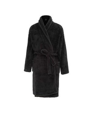 Howick Herenbadjas van pluche fleece met lange mouwen (Zwart)