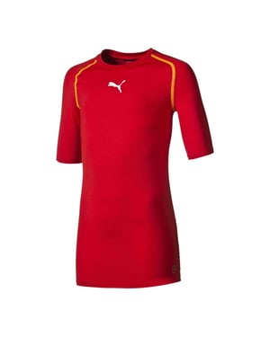 Puma Kortärmad baslagertröja med passform för flickor (Röd)