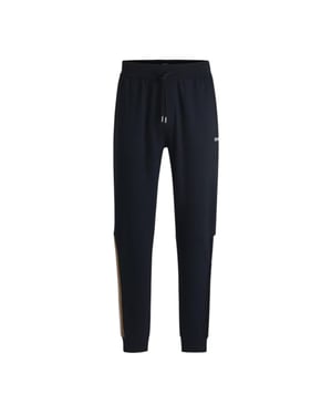 Boss Heren Iconic Vertical Stripe Joggers (Marineblauw)