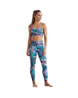 Reebok Abstracte sportbeha voor dames (Blauw/paars)