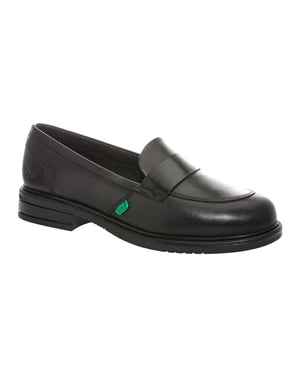 Kickers Dames/Dames Lach Leren Loafers (Zwart)