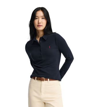 Women's Polo Shirt Long Sleeve Slim Fit POLO-SHIRT-L-S4
