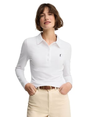 Women's Polo Shirt Long Sleeve Slim Fit POLO-SHIRT-L-S4