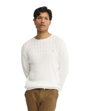 Men's Crew Neck Cable Knit Sweater PULLOVER14