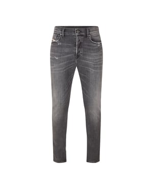 Diesel Heren Fing Denim Fade-jeans met rechte pijpen (Zwart/Grijs)