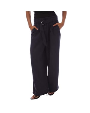 Gant Dames Brede Pantalon met Ceintuur (Blauw)