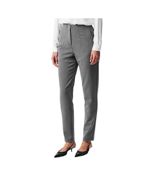 Vila Dames Vivarone Rechte Slim Fit Broek (Medium Grijs)