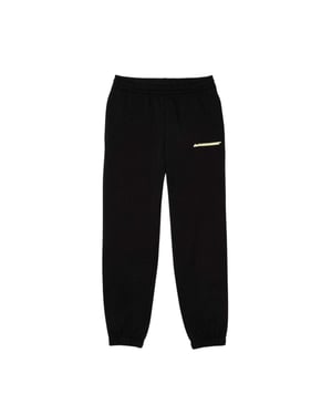 Lacoste Flanellen broek met logo voor dames (Zwart)