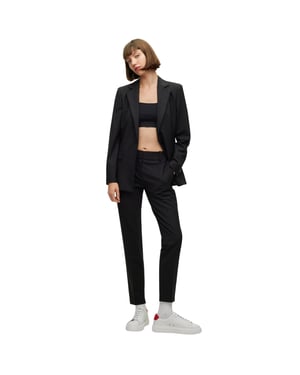 Hugo Hetana rechte broek voor dames (Zwart)