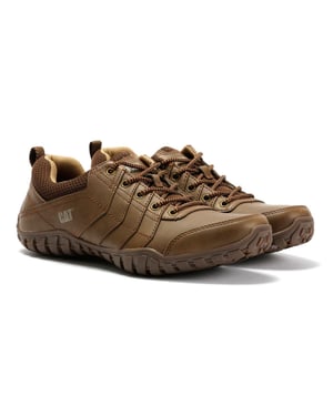 Caterpillar Instruct Suède Heren Donkerbeige Veterschoenen