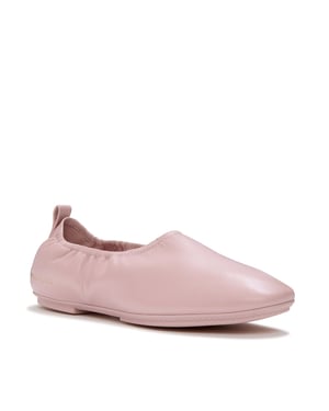 FitFlop X Pantone Delicato Ballerina Leren Dames Roze Schoenen