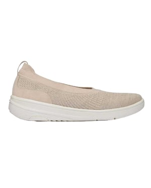 Fit Flop Gebreide ballerina’s voor dames (Beige)