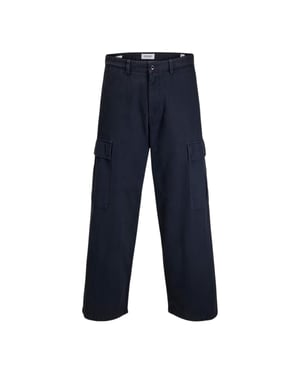 Jack And Jones Owen-gevechtsbroek met wijde pijpen voor heren (Donkere marine)
