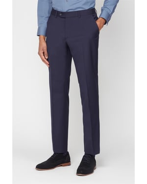 Tailored Suit Trousers in Dark Blue