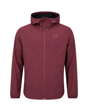Under Armour Woven Mens Dark Red Windbreaker Jacket