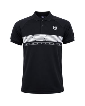 Sergio Tacchini Candis Mens Black Polo Shirt