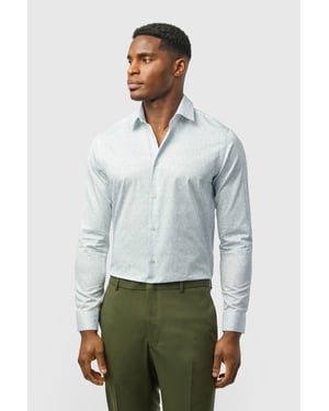 Long Sleeve Slim Fit Formal Shirt in Pale Blue