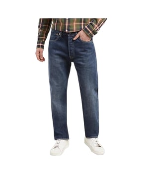 Levis Pojkar 501 Original Rakt Ben Jeans (Blå)