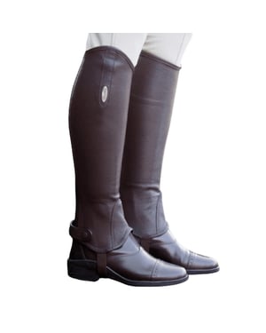 Brogini Volwassen uniseks Vicenza Leather Tall Gaiters (Zwart)