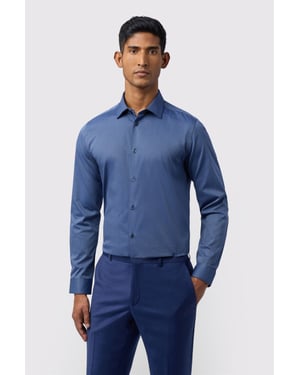 Long Sleeve Slim Fit Formal Shirt in Blue