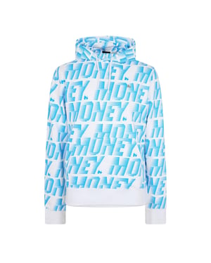 Money Mens Zoom Block Logo Hoodie (Blauw)