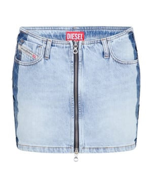 Diesel Ron S4 A-linjeformad minikjol i normal passform för kvinnor/damer (Blå denim)