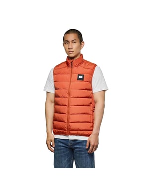 Weekend Offender Gewatteerd herenvest met Gacha-logo (Oranje)