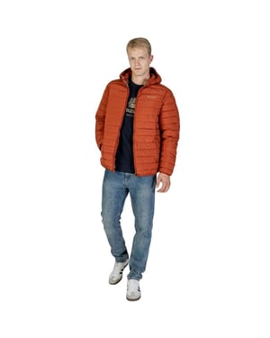 Aquascutum Heren Actief Gewatteerd Jasje (Roest Oranje)