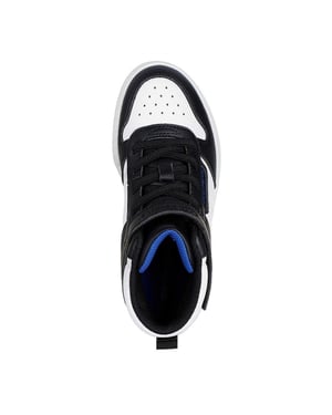 Skechers Barn Hög-top Platta Hög Top Sneakers (Svart/Vit)