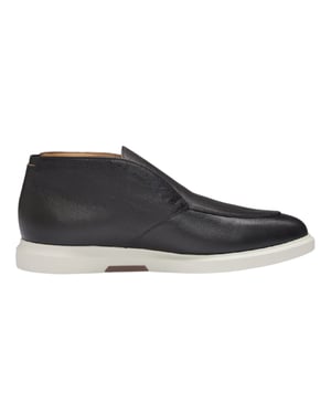 Boss Hoge leren sneakers voor heren van Randy (Donkerbruin)