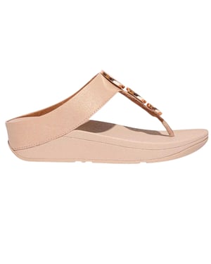 FitFlop Halo-sandalen met teenband en sleehak voor dames (Beige)