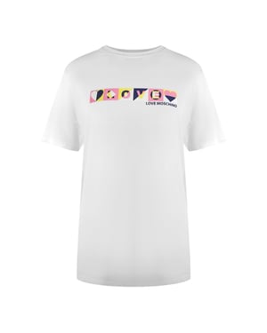 Love Moschino Dames/Dames Logo Colour Block T-shirt (Wit)