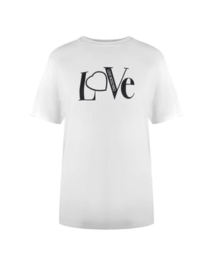 Love Moschino Dames/dames Katoenen T-shirt (Wit)