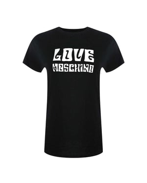Love Moschino Dames/Dames Groovy Logo T-shirt met korte mouwen (Zwart)