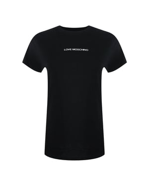 Love Moschino Dames/dames Logo Katoenen T-shirt (Zwart)