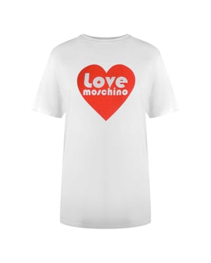 Love Moschino Dames/dames Katoenen T-shirt (Wit)