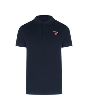 Love Moschino Herenpolo met korte mouwen (Marineblauw)