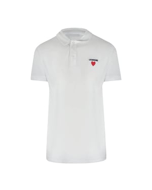 Love Moschino Herenpolo met korte mouwen (Wit)