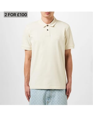 Boss Polo-shirt voor heren met Passenger Box-logo (Wit)