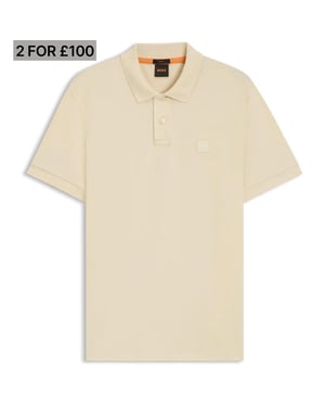 Boss Polo-shirt voor heren met Passenger Box-logo (Lichtgeel)