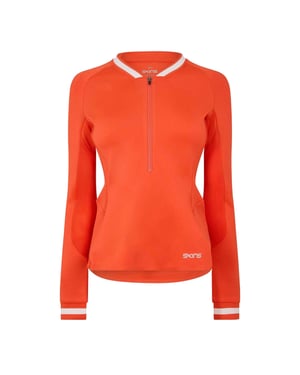 Skins Dames/Dames Quarter Zip Base Layer Top (Rood)