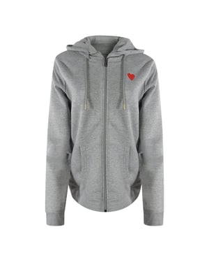 Love Moschino Dames/Dames Hart Katoen Full Zip Hoodie (Grijs/Rood)